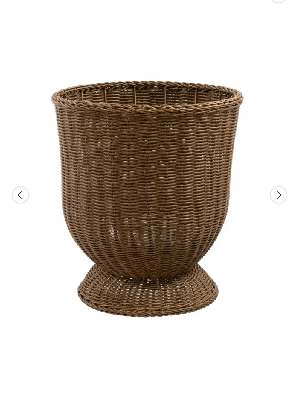 Woven Rattan Decorative Planter in Brown